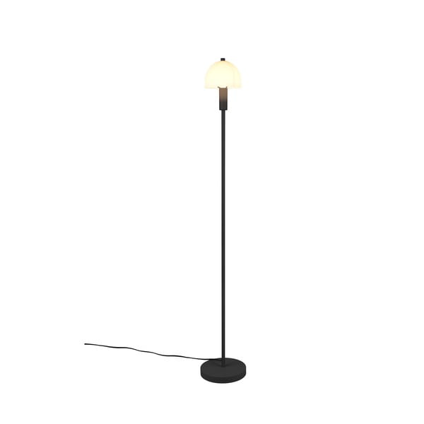 Černá stojací lampa se skleněným stínidlem (výška 120 cm) Glenn – Trio-image-3