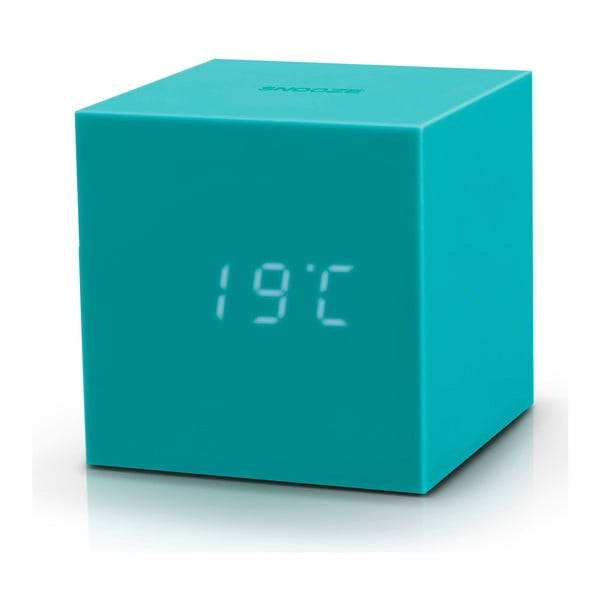 Tyrkysový LED budík Gingko Gravity Cube-image-3