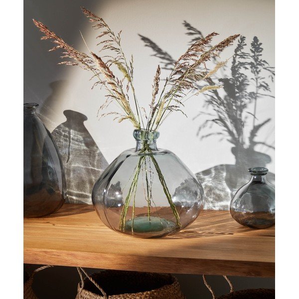 Modrá váza z recyklovaného  skla (výška 33 cm) Brenna – Kave Home-image-1