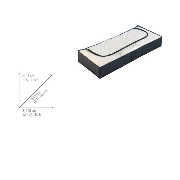 Černý úložný box pod postel Wenko, 105 x 45 cm-image-1
