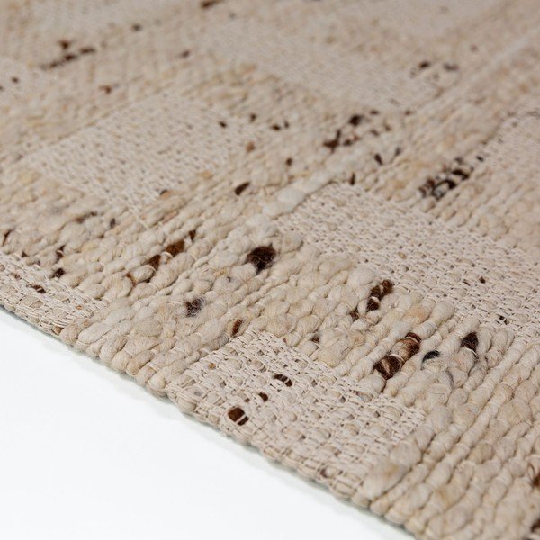 Ručně tkaný koberec s příměsí vlny v přírodní barvě 140x200 cm Rova Blend – Flair Rugs-image-3