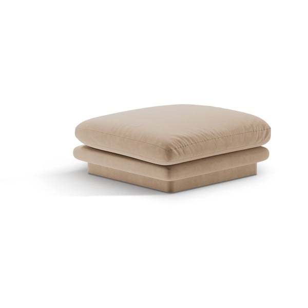 Béžová sametová podnožka Torino – Micadoni 