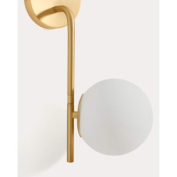 Bílé/ve zlaté barvě nástěnné svítidlo Brisia – Kave Home-image-4