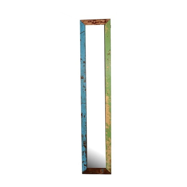 Zrcadlo Orient 29x120 cm, barevná patina