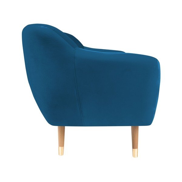 Modrá sametová pohovka Mazzini Sofas Benito, 158 cm-image-3