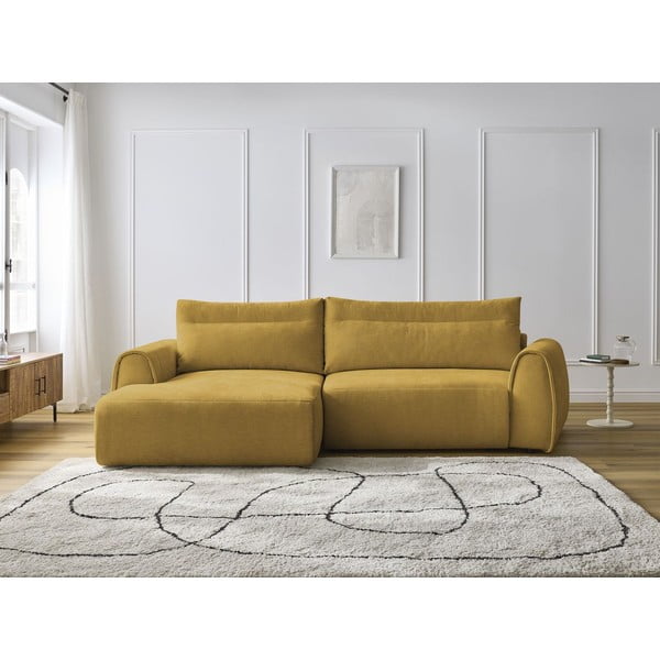 Okrově žlutá rohová pohovka Aden – Bobochic Paris-image-1