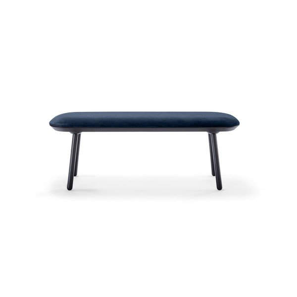 Modro-černá sametová lavice EMKO Naïve, 140 cm-image-2