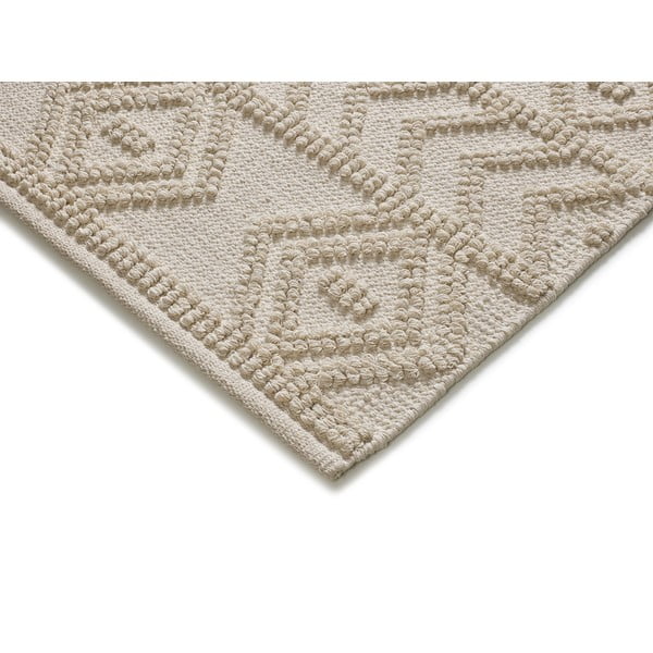 Krémový pratelný ručně tkaný koberec z recyklované bavlny 80x120 cm Pamuk – Universal-image-2