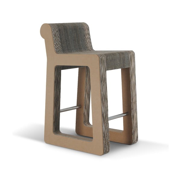 Barová kartonová židle Knob Stool Natural