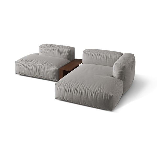 Světle šedá modulární rohová pohovka (pravý roh) Martina – Micadoni Home-image-2