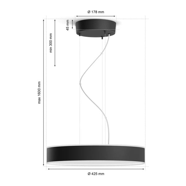 LED smart závěsné svítidlo 33,5 W Enrave – Philips Hue-image-4