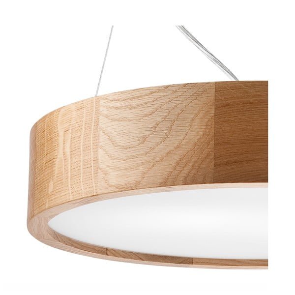 Hnědé závěsné svítidlo se skleněným stínidlem ø 47 cm Eveline – LAMKUR-image-3