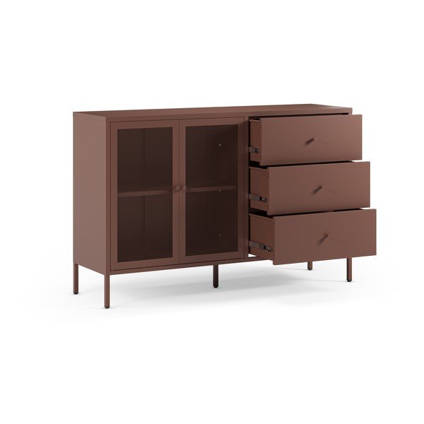 Vínová kovová komoda 140x90x40 cm Fayna – Marckeric-image-1