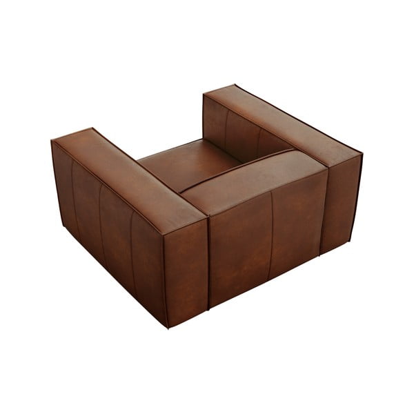 Koňakově hnědé kožené křeslo Madame – Windsor & Co Sofas-image-4
