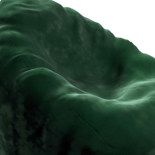 Zelený sedací vak Posh Velvet - Yellow Tipi-image-1