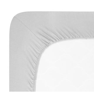 Světle šedé napínací prostěradlo jersey 200x220 cm Boxspring – Andrea Simone