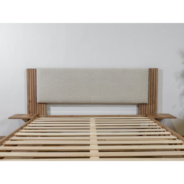 Béžová dvoulůžková postel s roštem 140x190 cm Lior – Bobochic Paris-image-3