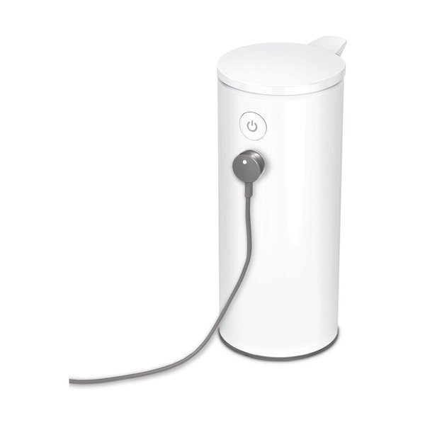 Bílý bezdotykový ocelový dávkovač mýdla 266 ml – simplehuman-image-3