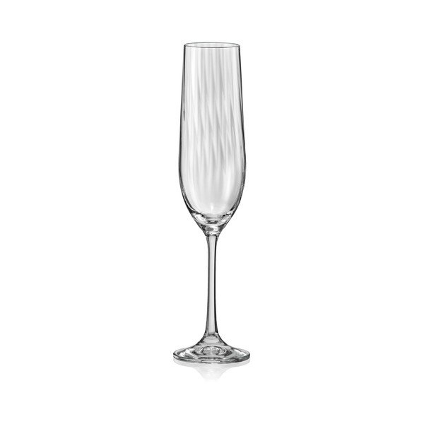 Sada 6 sklenic na šampaňské Crystalex Waterfall, 190 ml