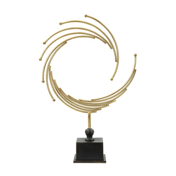 Dekorativní soška ze železa ve zlaté barvě Mauro Ferretti Round