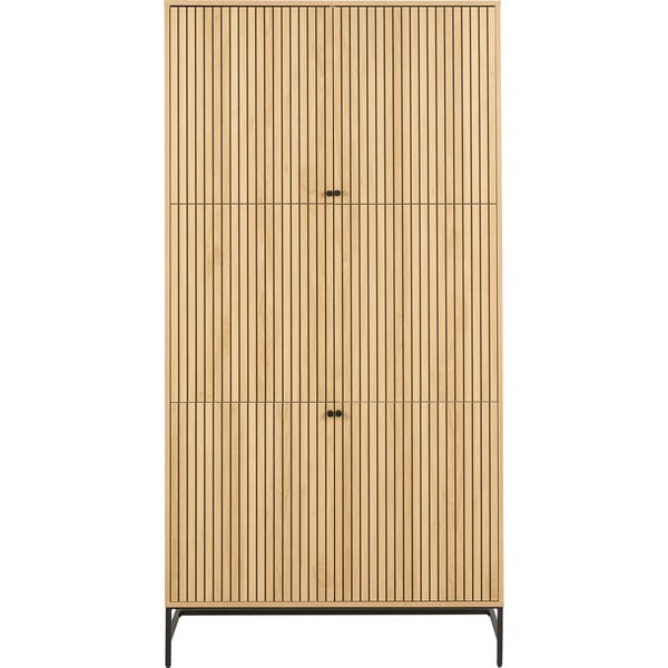 Šatní skříň v dekoru dubu v přírodní barvě 99x200x60 cm Albany  – Actona