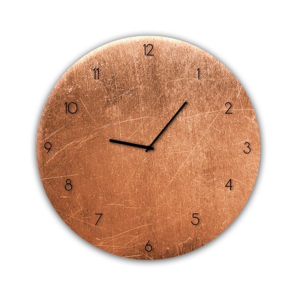 Nástěnné hodiny Styler Glassclock Copper, ⌀ 30 cm