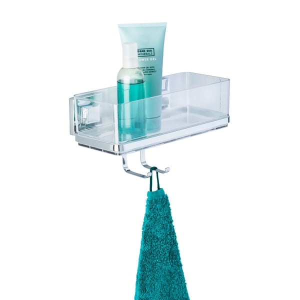 Samodržící polička se 2 háčky Wenko Vacuum-Loc, nosnost až 33 kg-image-2