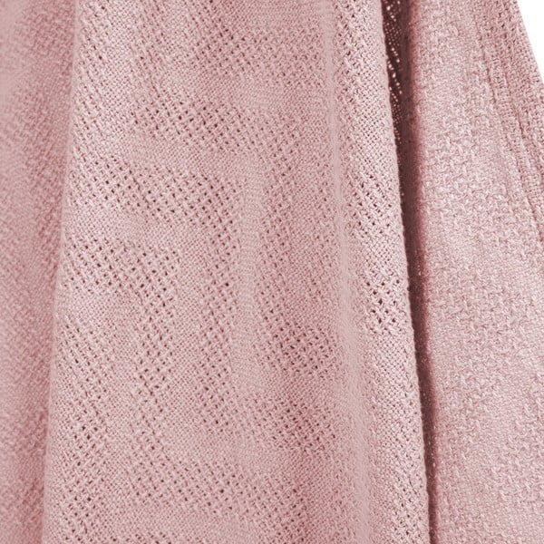 Růžová pletená dětská deka z bio bavlny 80x80 cm Lil Planet – Roba-image-3