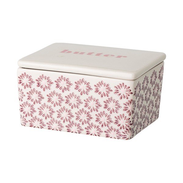 Bílo-růžová kameninová máslenka Bloomingville Maya-image-3