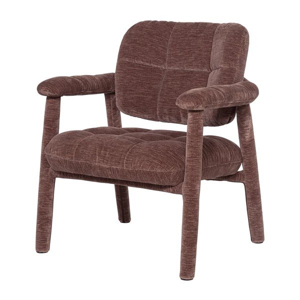 Starorůžové žinylkové křeslo Loom – WOOOD