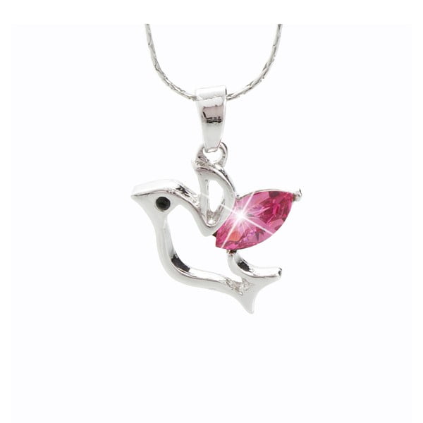 Náhrdelník s růžovými krystaly Swarovski® Yasmine Bird