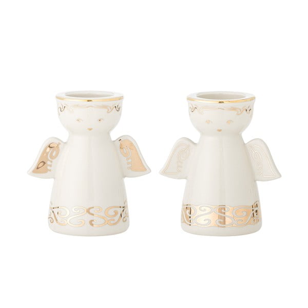 Kameninové svícny v sadě na čajovou svíčku 2 ks Faella – Bloomingville