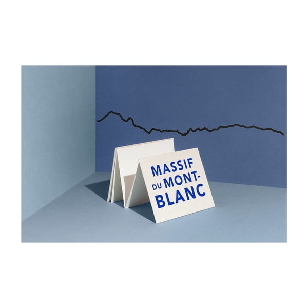 Černá nástěnná dekorace se siluetou města The Line Mont Blanc XL