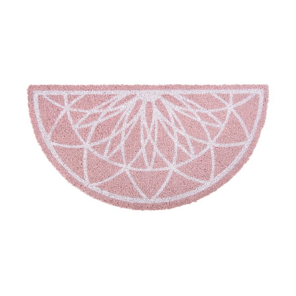 Růžová půlkruhová rohožka z kokosového vlákna PT LIVING Fairytale coir