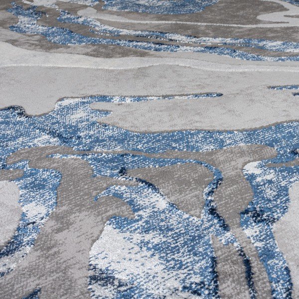 Modro-šedý koberec 80x150 cm Marbled – Flair Rugs-image-4