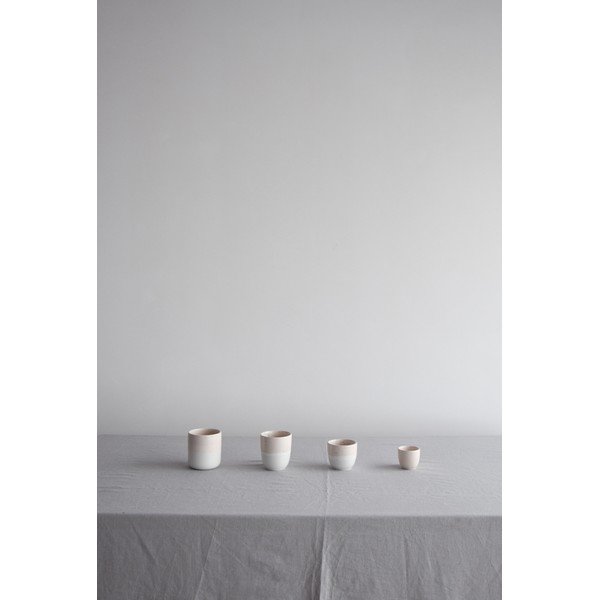 Růžovo-bílý kameninový hrnek ÅOOMI Dust, 400 ml-image-1