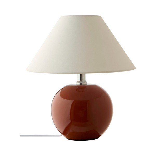 Hnědá/krémová keramická stolní lampa (výška 29 cm) Karamell – Jotex