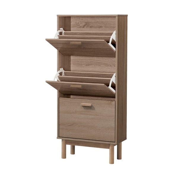 Výklopný botník v dekoru dubu v přírodní barvě Melanie – Støraa-image-2