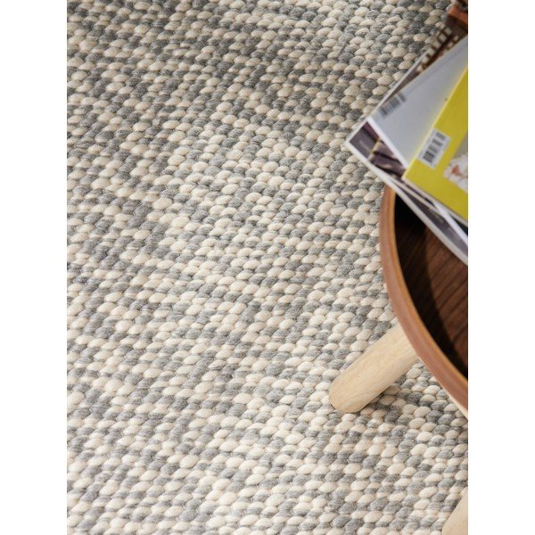 Světle šedý/krémový ručně tkaný vlněný koberec 140x200 cm Lyon Beans – Elle Decoration-image-2