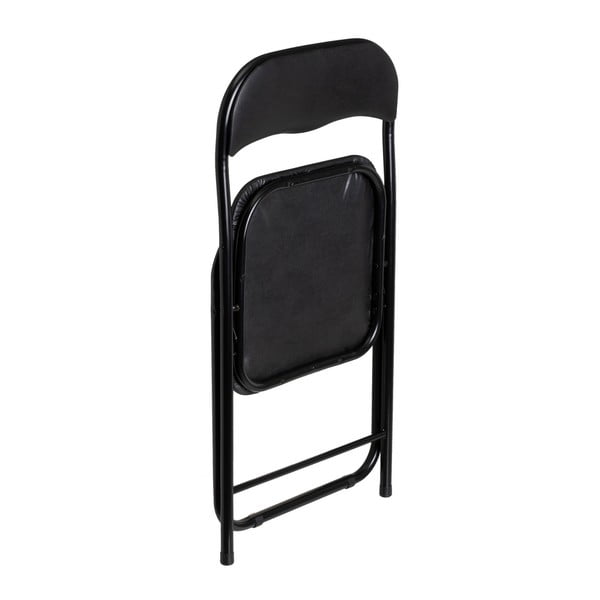 Černá skládací jídelní židle z imitace kůže – Casa Selección-image-2