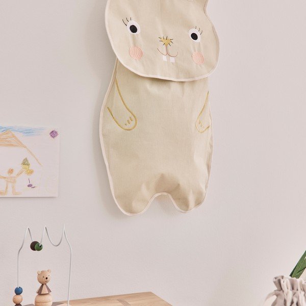 Krémový látkový závěsný organizér 40x1x82 cm Darling Rabbit – OYOY Mini-image-3