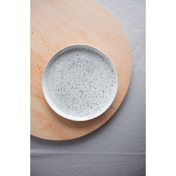 Bílo-černý kameninový malý talíř ÅOOMI Mess, ø 20 cm-image-4