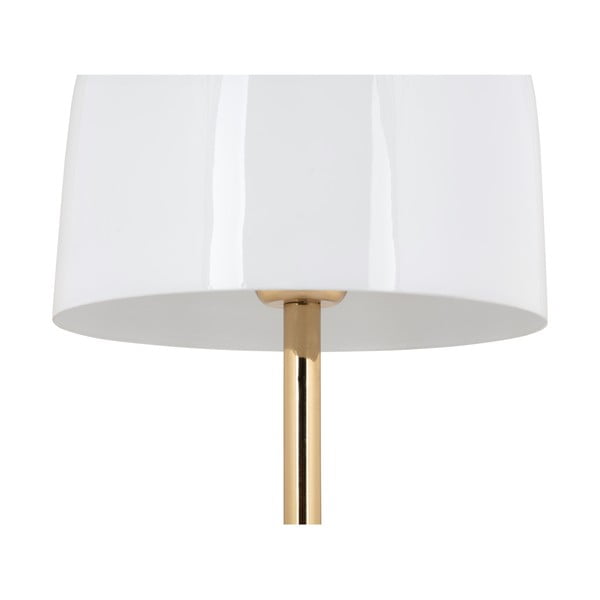 Bílá stolní lampa s kovovým stínidlem (výška 50 cm) Manta – Leitmotiv-image-2