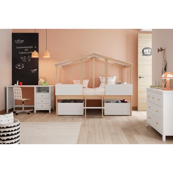 Bílé šuplíky pod dětskou postel 2 ks Parma – Marckeric-image-1