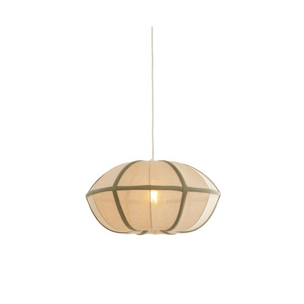 Krémové závěsné svítidlo s textilním stínidlem Mirelys – Light & Living-image-2