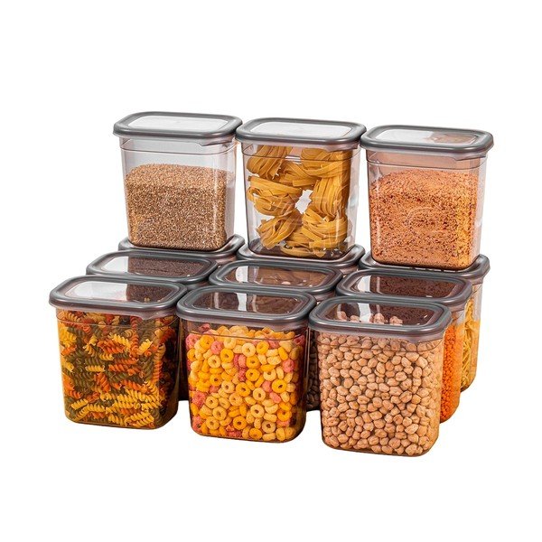 Plastové dózy v sadě 12 ks na potraviny Fresco – Hermia