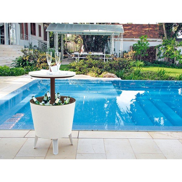 Plastový kulatý zahradní stolek se zásobníkem na led ø 49,5 cm Cool – Keter-image-3