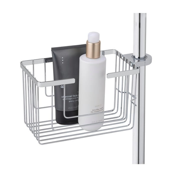 Koupelnová polička bez vrtání z nerezové oceli v leskle stříbrné barvě Valognes – Wenko-image-3