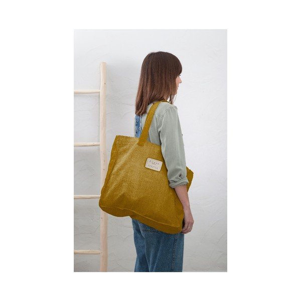 Látková taška Really Nice Things Mustard, šířka 42 cm-image-1