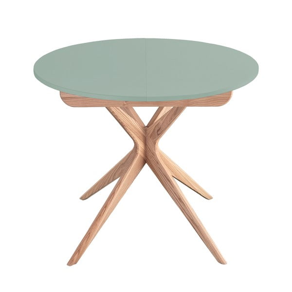 Kulatý rozkládací jídelní stůl s přídavnou deskou ø 90 cm Jubi – Ragaba